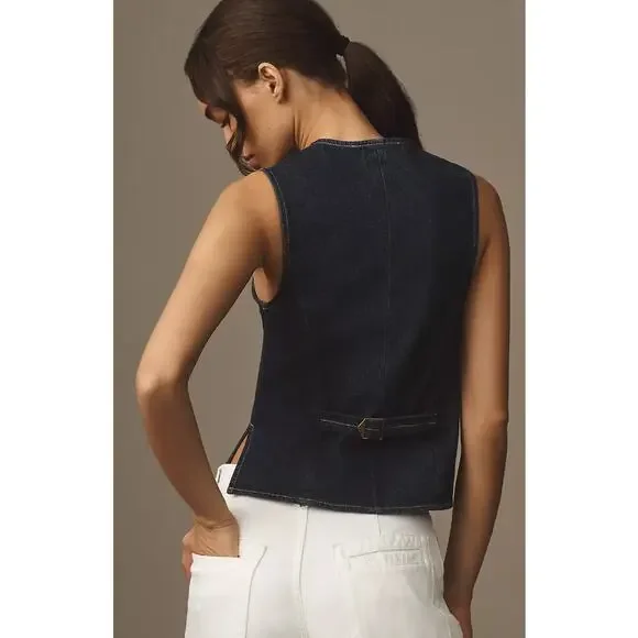 NWT Anthropologie Mare Mare Denim Vest - Small - Picture 4 of 5
